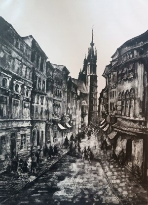 Jan Kulikowski(1914-1995),Krakau Floriańska Straße