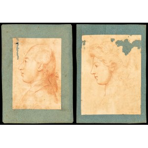 Uomo di profilo | Donna di profilo, artista attivo a Roma, XVI secolo