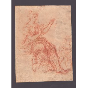 Donna che si spazzola i capelli | Studio femminile, scuola bolognese del XVII secolo