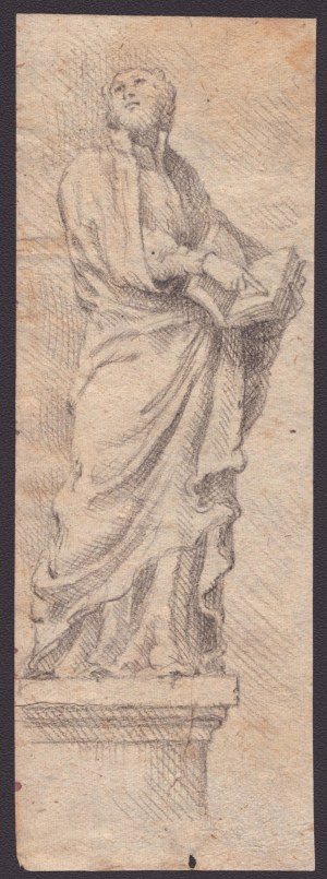 Studie für eine Figur mit Buch, venezianische Schule des 18. Jahrhunderts