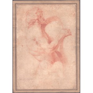 Štúdia mužskej postavy z profilu, emilský umelec, 18. storočie