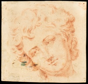 Study for a youth's head, Bolognese artist of the 18th century