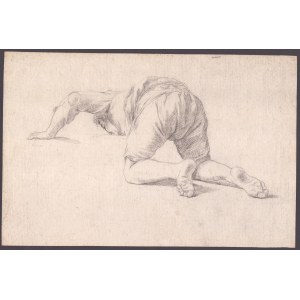 Studium klęczącego mężczyzny, wenecki artysta z XVIII wieku
