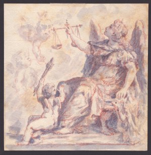 Alegoria sprawiedliwości, szkoła rzymska, XVIII wiek