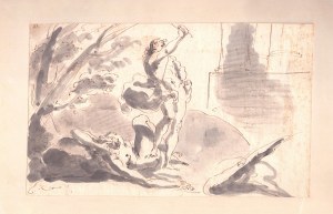 David and Goliath, Roman school, 18th century