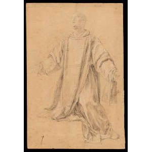Studium klęczącej postaci (Santo Stefano?), neapolitański artysta z XVIII wieku