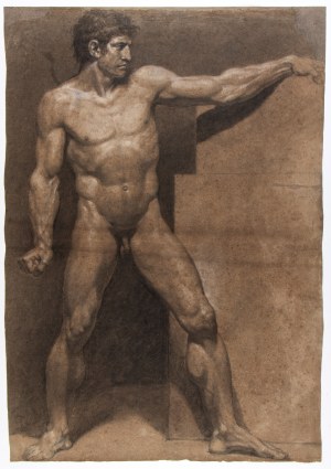 Pietro Benvenuti (Arezzo 1769-Firenze 1844). Studio di un nudo maschile