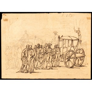 Meeting of dignitaries, Italian artist, early 19th century