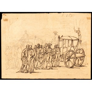 Setkání hodnostářů, italský umělec, počátek 19. století
