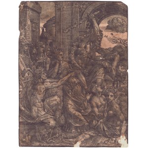 Ugo da Carpi (ca. 1470-1532). Herkules verjagt Neid aus dem Musentempel, 1517 ca.