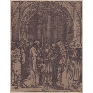 Albrecht Dürer (nach) - Marcantonio Raimondi (ca. 1480-1534, 1471-1528). Vermählung der Jungfrau