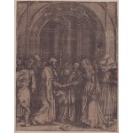 Albrecht Dürer (after) - Marcantonio Raimondi (c. 1480-1534, 1471-1528). Marriage of the Virgin