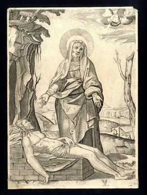 Marcantonio Raimondi (copy after) (c. 1480-1534). The Pietà