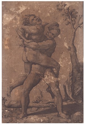 Giovan Battista Scultori (1503-1575). Hercule et Antée