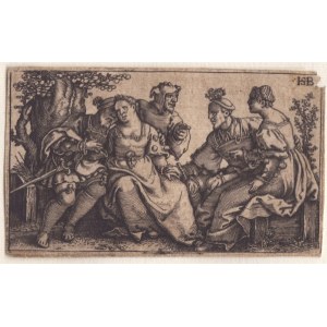 Hans Sebald Beham (1500-1550). Dwie pary i głupiec
