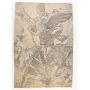 Nicolas Beatrizet (c. 1507-1573). Saint Michael defeats Satan