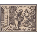 Virgil Solis (1514-1562). Woman butchering a rooster | Man butchering a bully