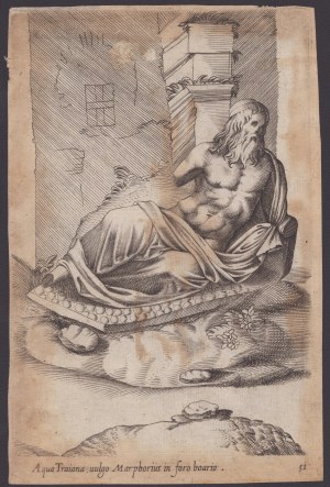 Giovanni Battista Cavalieri (asi 1525-1601). Alexandri magni miles, vuoto Pasquinus... | Acqua Traiana, vulgo Marphorius in foro boario