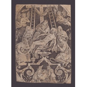 Marcus Gheeraerts I - Jan (Johannes) Sadeler (1550-1600, v. 1516-v. 1590). Lamentation sur le Christ mort