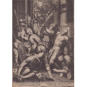 Theodoor Galle (attribué à) - Aegidius Sadeler II (copie d'après) (1571-1633, 1568 1629). La Flagellation du Christ