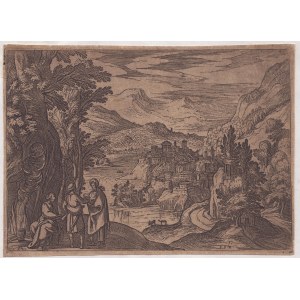 Antonio Tempesta (1555-1630). Pejzaż z postaciami