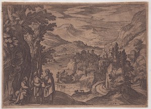 Antonio Tempesta (1555-1630). Paysage avec personnages