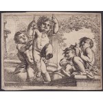 Cornelis Schut (1597-1655). Four naked cherubs with a swing