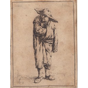 Adriaen van Ostade (1610-1685). Muž s klobúkom a plášťom