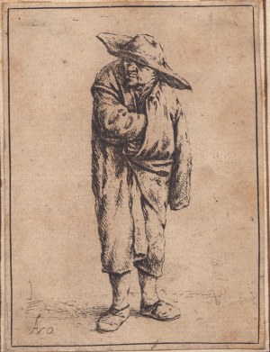 Adriaen van Ostade (1610-1685). Uomo con cappello e mantello