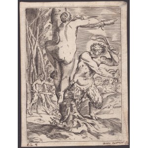 Annibale Carracci (kopie podle) (Bologna 1560-Roma 1609). Satyr a nymfa, z Lascivie