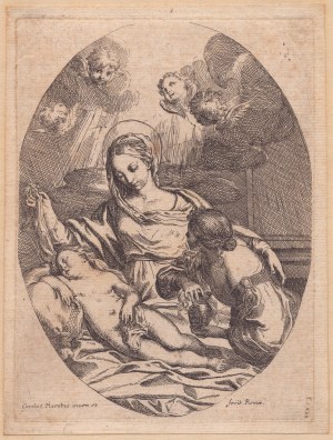 Carlo Maratti (Camerano 1625-Roma 1713). Madonna con Bambino e Santa Maddalena