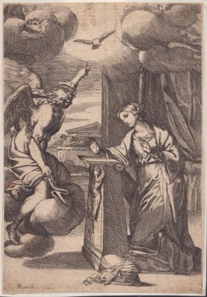 Carlo Maratti (Camerano 1625-Roma 1713). Annunciation