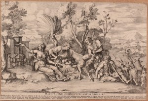 Pietro Santi Bartoli (1635-1700). Jupiter dojčený kozou Amaltheou