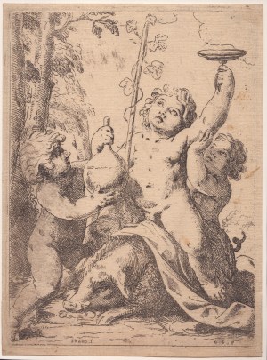 Girolamo Scarsello (1670 (fl.)). Bacchanale avec trois putti