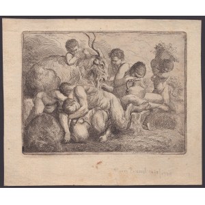Pierre Parrocel (1670-1739). Bachanalia z satyrem i kozą