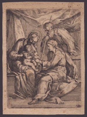Marcantonio Bellavia (1670 (fl.)). Heilige Familie mit der Heiligen Anna