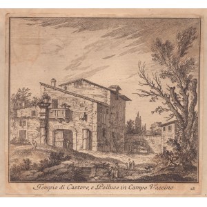 Philothée François Duflos (przypisywany) (ok. 1710-1748). Tempio di Casstore, e Polucce in Campo Vaccino