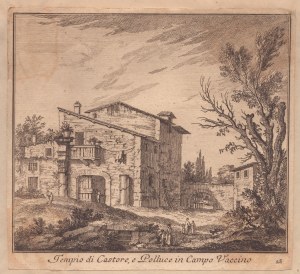 Philothée François Duflos (przypisywany) (ok. 1710-1748). Tempio di Casstore, e Polucce in Campo Vaccino