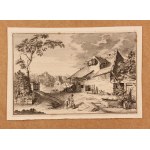Johann Georg Hertel (1719-1768). Pejzaż z chatą nad rzeką | Pejzaż z chatą i postaciami