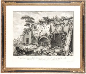 Giovanni Battista Piranesi (Mogliano Veneto 1720-Venezia 1778). Veduta interna della Camera sepolcrale dirimpetto alla Chiesa di S. Sebastiano fuori delle mura