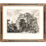 Giovanni Battista Piranesi (Mogliano Veneto 1720 - Benátky 1778). Veduta esterna delle Tre Sale sepolcrali, credute della Famiglia di Aug.to