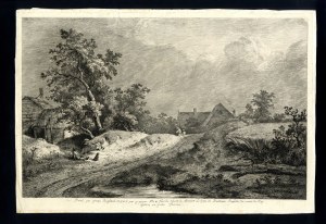 Jean Jacques de Boissieu (1736-1810). Krajobraz z chatą i strumieniem