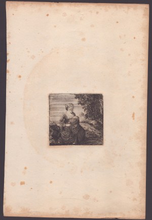 David Deuchar (1743-1808). Kobieta z dzieckiem na tle krajobrazu