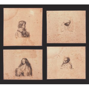 Francesco Novelli (1764-1836). 4 Radierungen nach Rembrandt