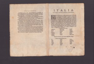 Girolamo Ruscelli (c. 1518-1566). Tavola Nuova d'Italia, 1561 ca.