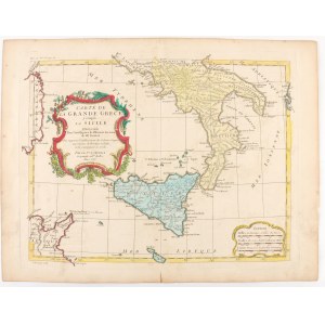 Carte de la Grande Grèce, y compris la Sicile, dressée pour l'intelligence de l'Histoire Ancienne de Mr. Rollin..., par le S[ieur] d'Anville, Géographe ord[inaire] du Roi; Mars 1738