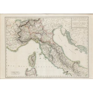 Mapy Itálie k dějinám tažení Napoleona Velikého v Lotrinsku, 1805