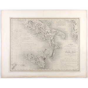 Jacques Clermont (1752-1827). Carte de l'Italie Meridionale et de la Sicile Ancienne; Pays autrefois connus sous de nom de Grande Grece, Paris 1781