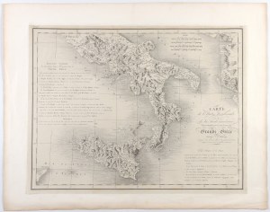 Jacques Clermont (1752-1827). Carte de l'Italie Meridionale et de la Sicile Ancienne; Pays autrefois connus sous nom de Grande Grece, Paris 1781