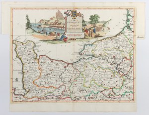 Giovambattista Albrizzi (1698-1777). Carta Geografica del Governo Della Normandia, Wenecja 1740